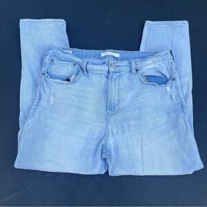 Men’s Light Blue Distressed PacSun Slim Taper Jeans